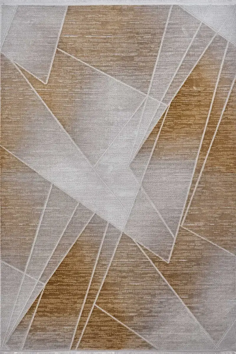 Ledax 17741 Dikdörtgen Polyester Makine Halısı Sarı - 160X230 2