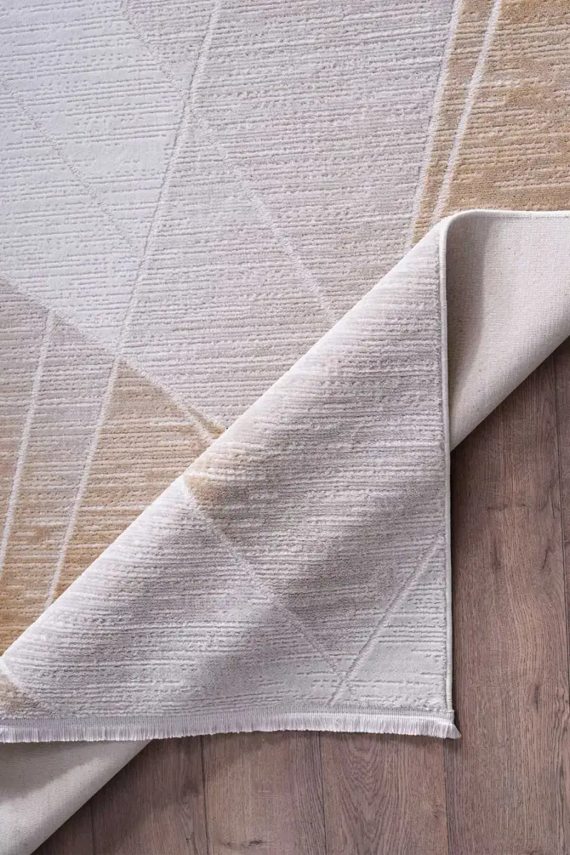 Ledax 17741 Dikdörtgen Polyester Makine Halısı Sarı - 160X230 6