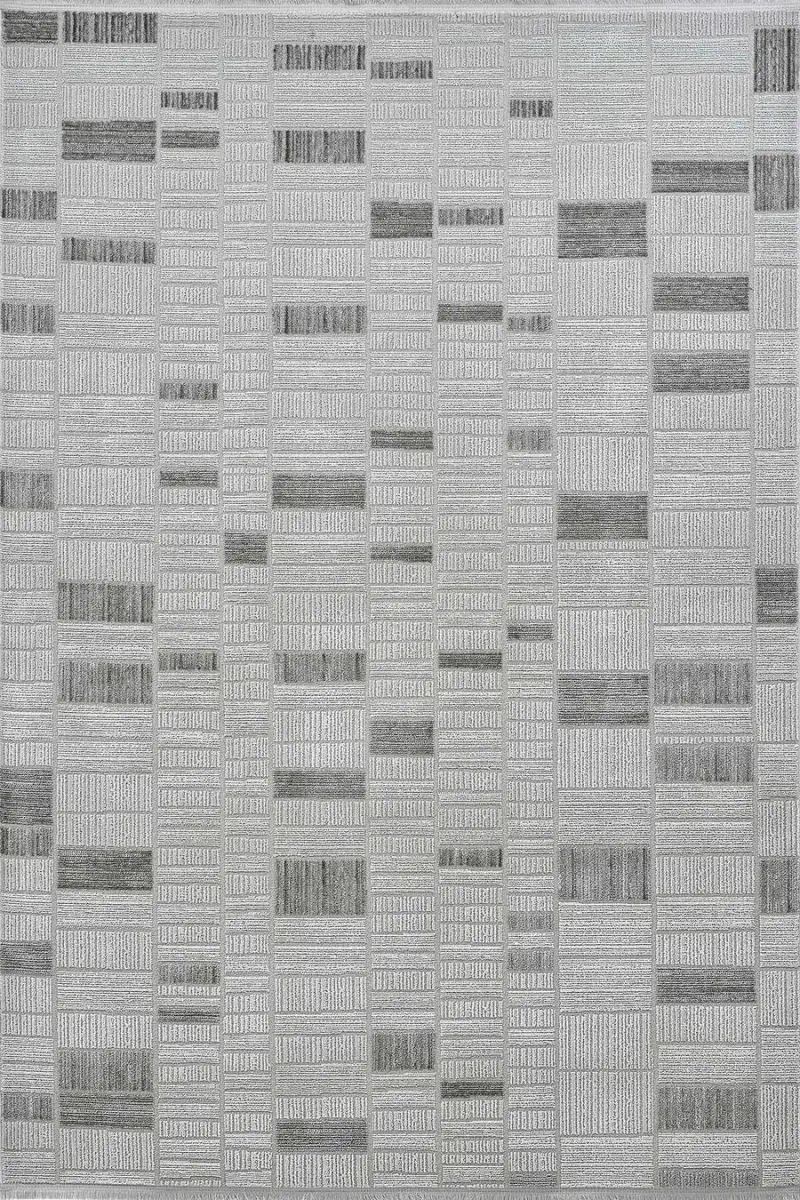 Ledax 17744 Dikdörtgen Polyester Makine Halısı Gri - 160X230 2
