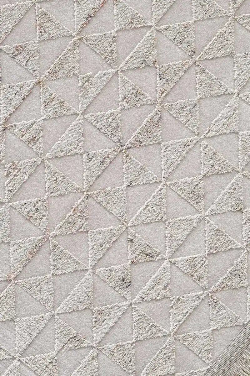 Lidya 16111 Dikdörtgen Tozumaz Makine Halısı 120X180 - Krem 4