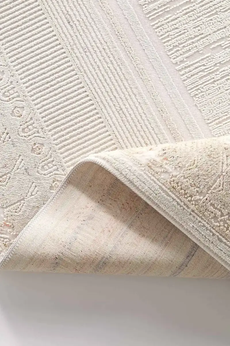 Lidya 16113 Dikdörtgen Tozumaz Makine Halısı 160X230 - Vizon 4