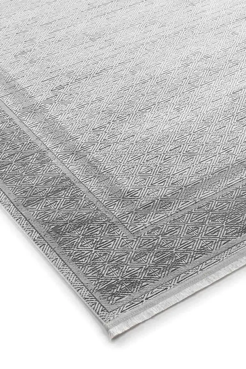 Lidya 16114 Dikdörtgen Tozumaz Makine Halısı 200X290 - Gri 5