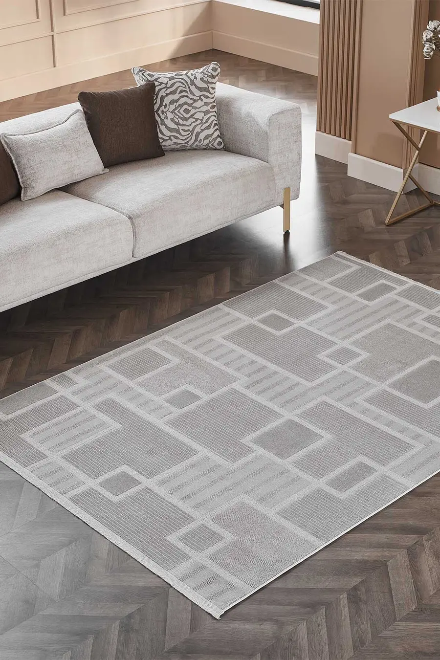 Lugano 17929 Dikdörtgen Tozumaz Halı Gri - 160X230