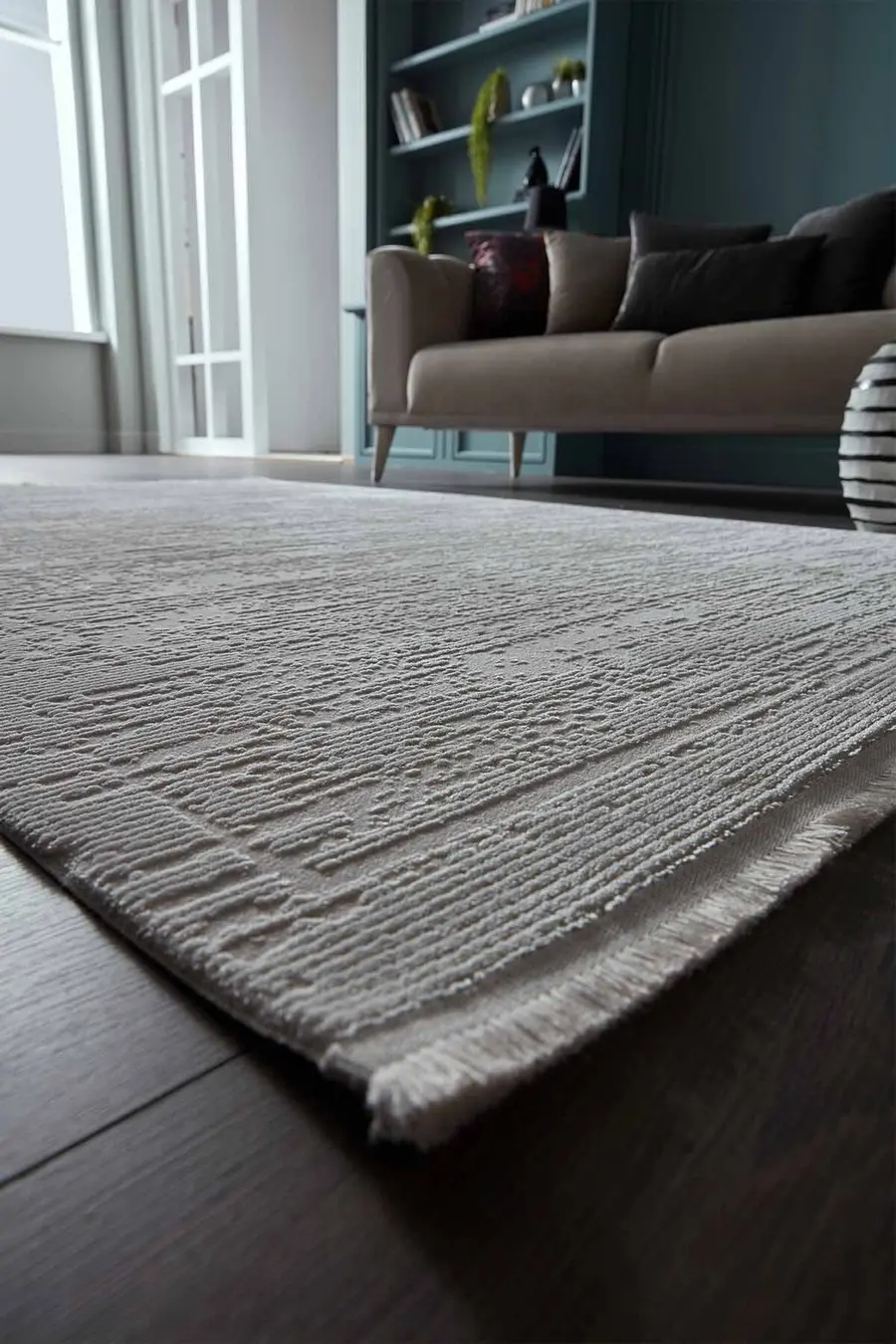 Novastyle 13648 Dikdörtgen Akrilik Makine Halısı 160X230 - Krem 4