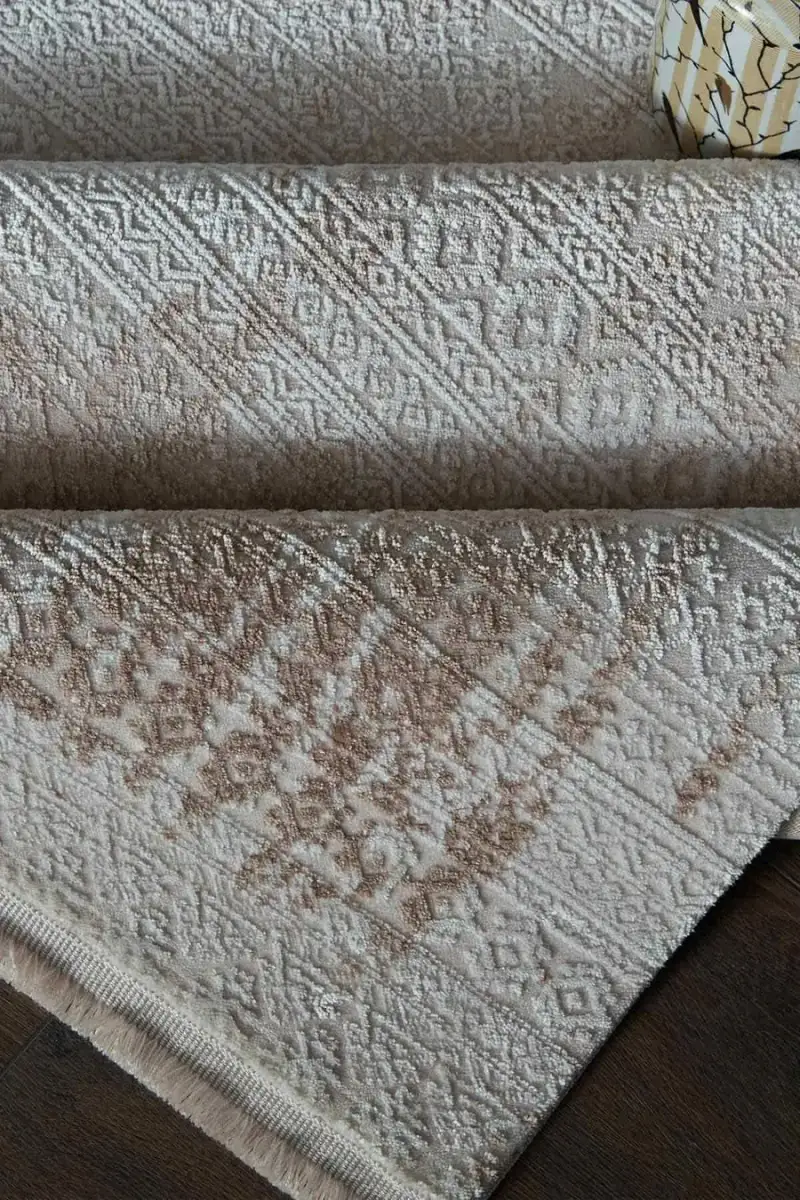 Novastyle 13657 Dikdörtgen Akrilik Makine Halısı 200X290 - Sarı 4