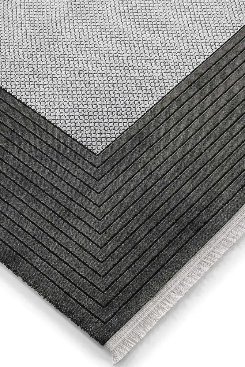 Tierra 12885 Dikdörtgen Tozumaz Makine Halısı 200X290 - Antrasit 5