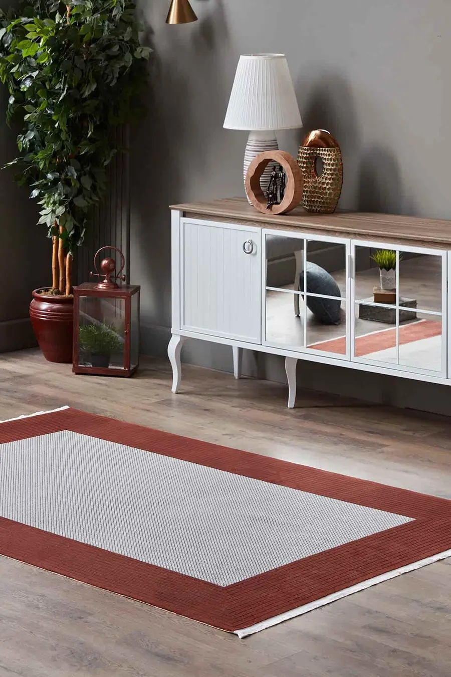 Tierra 12885 Dikdörtgen Tozumaz Makine Halısı 200X290 - Bakır