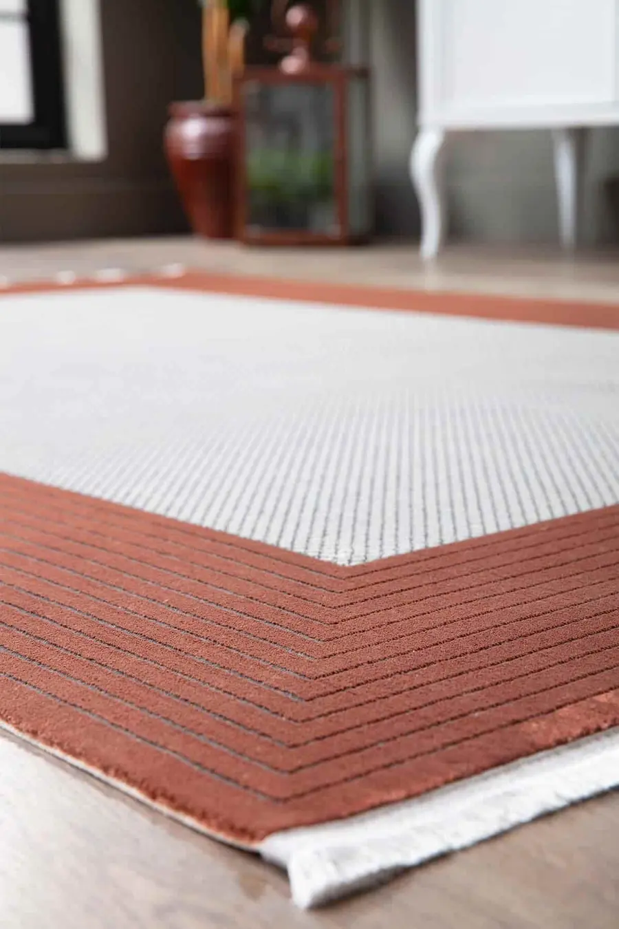Tierra 12885 Dikdörtgen Tozumaz Makine Halısı 200X290 - Bakır 3