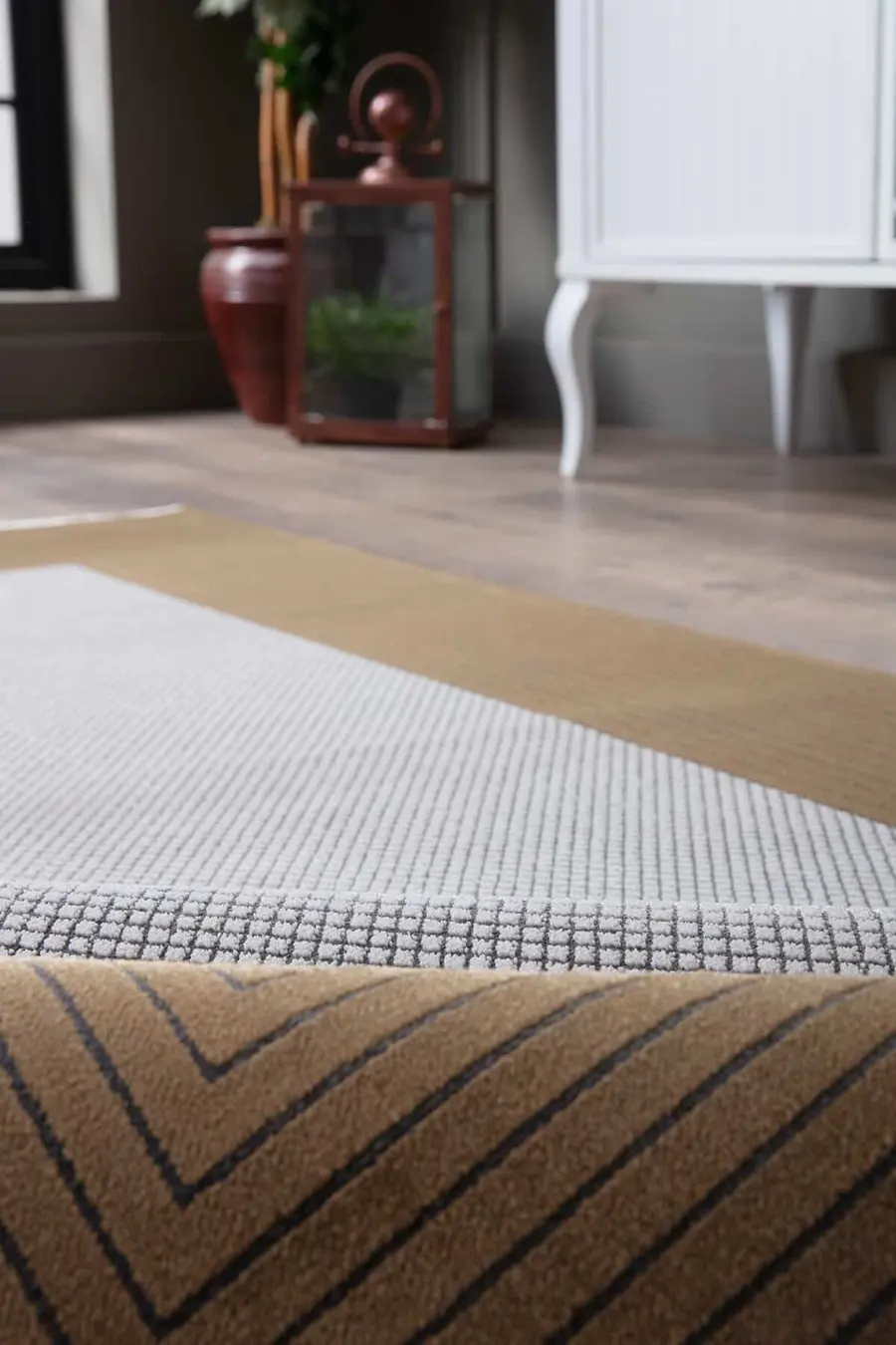 Tierra 12885 Dikdörtgen Tozumaz Makine Halısı 200X290 - Gold 4