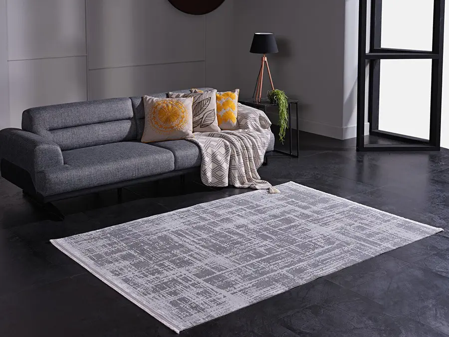 Venita 11961 Dikdörtgen Polyester Makine Halısı 200X290 - Gri 2