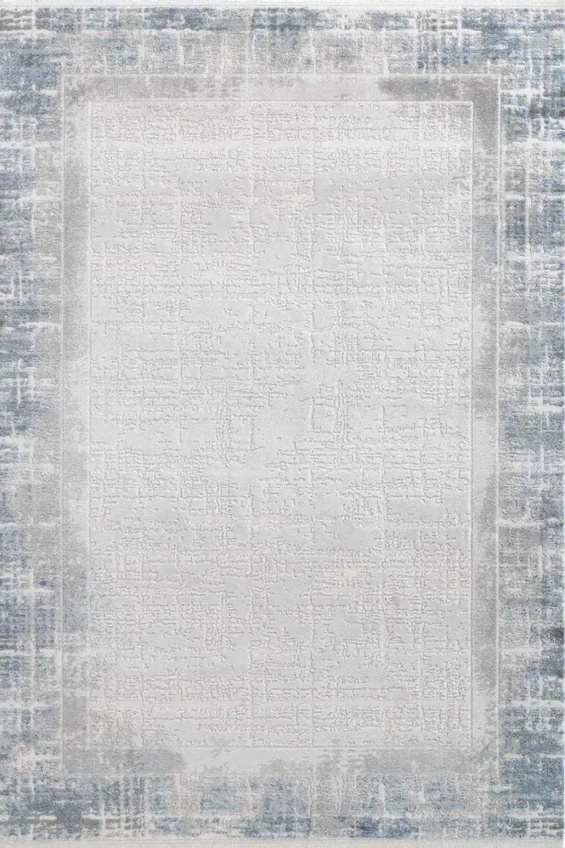 Viera 11607 Dikdörtgen Akrilik Halı Mavi - 80X150 5