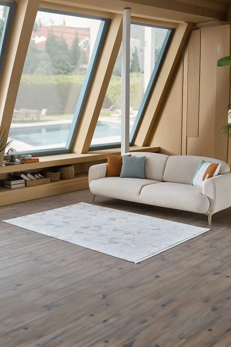 Viera 18823 Dikdörtgen Akrilik Makine Halısı 80x000 - Bakır