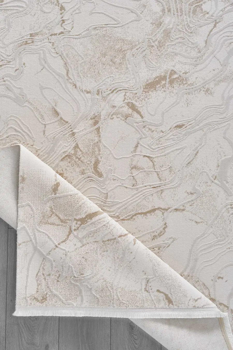 Viera 18832 Dikdörtgen Akrilik Makine Halısı 80x000 - Bej 4